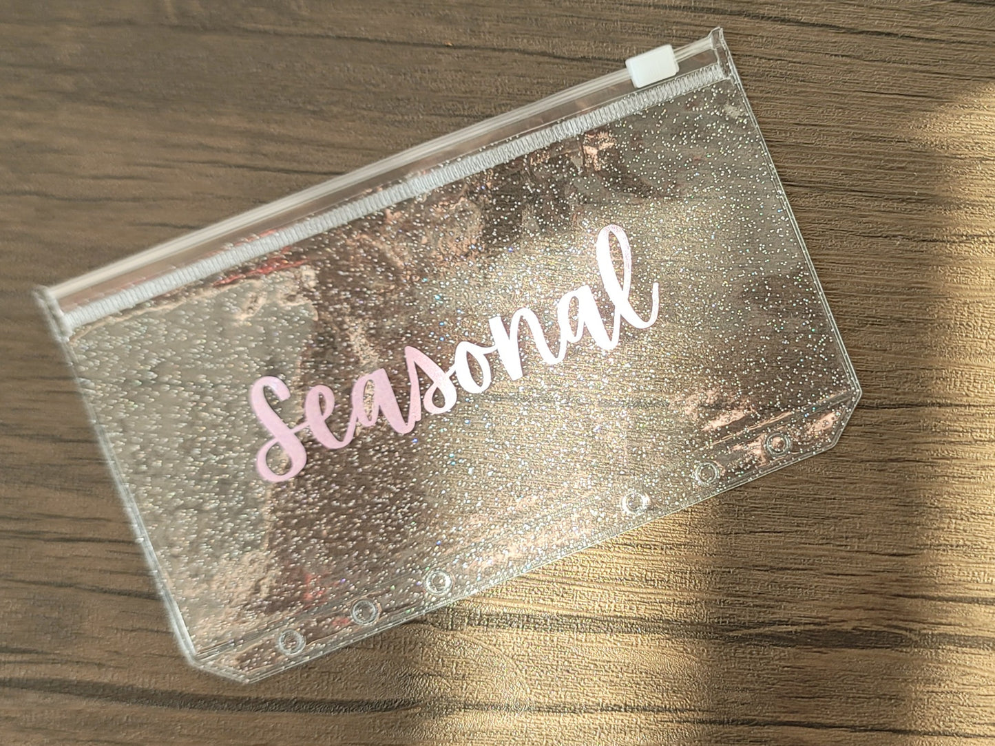 SEASONAL Sparkle A6 Zip Envelopes
