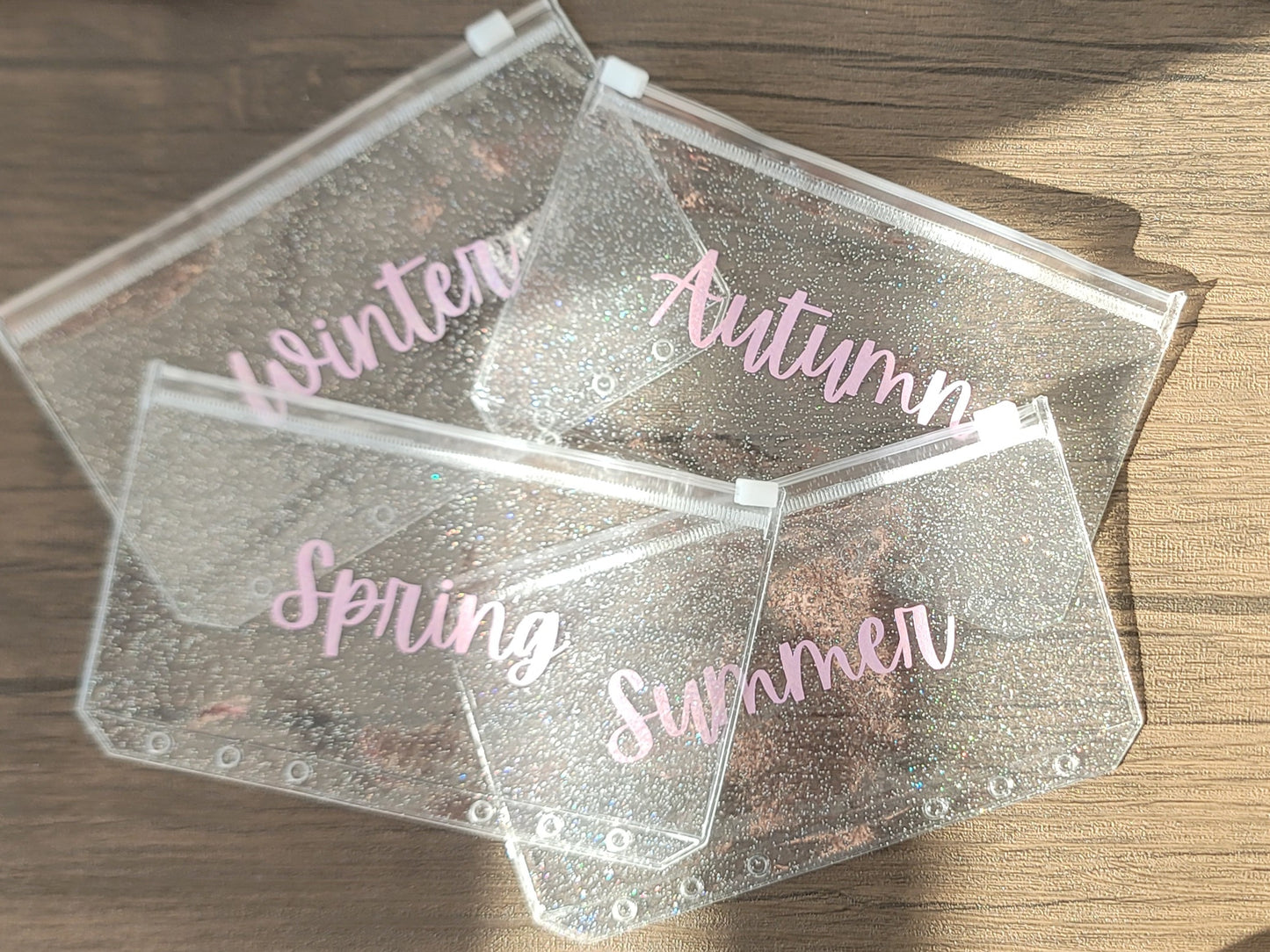 SEASONAL Sparkle A6 Zip Envelopes