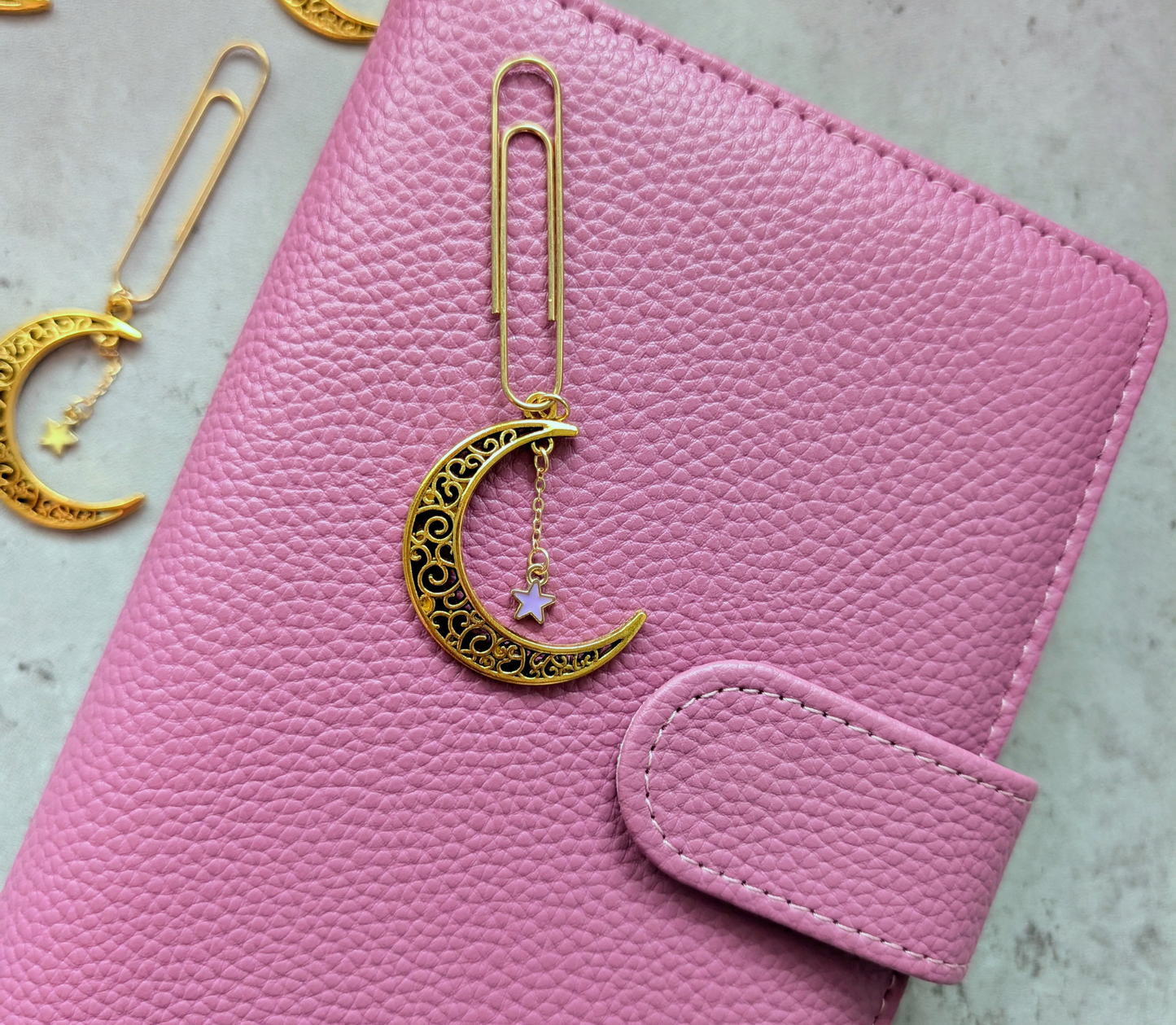 Gold Moon & Star Paperclip