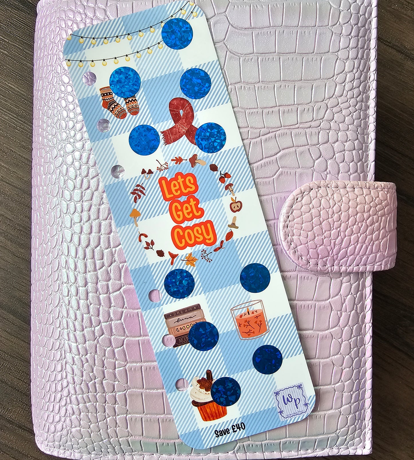 Lets Get Cosy Bookmark Scratch off