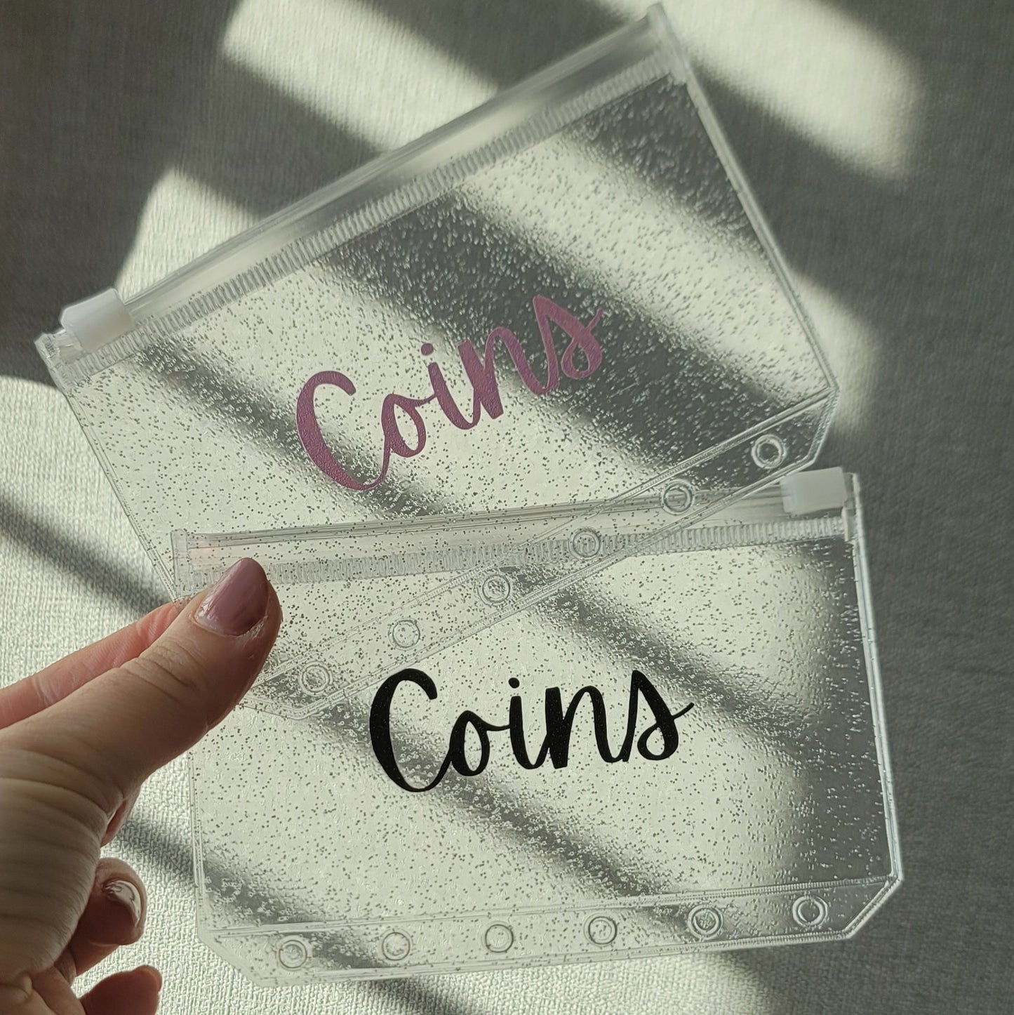 A7 COINS Sparkle Zip Envelope