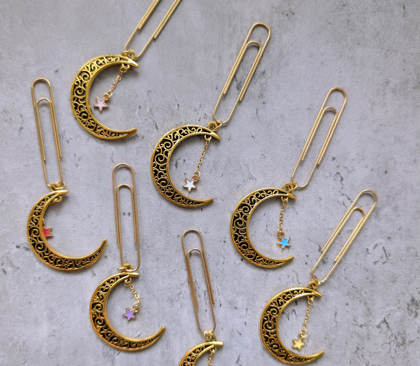 Gold Moon & Star Paperclip