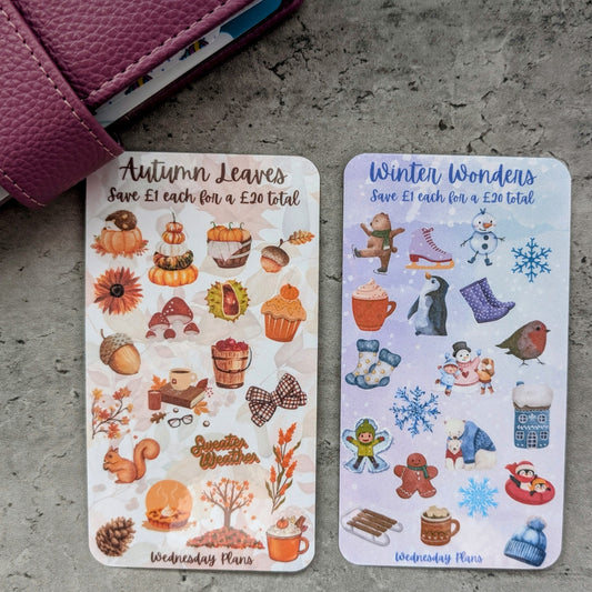 Seasonal Savings Trackers - Choose from 4 seasons