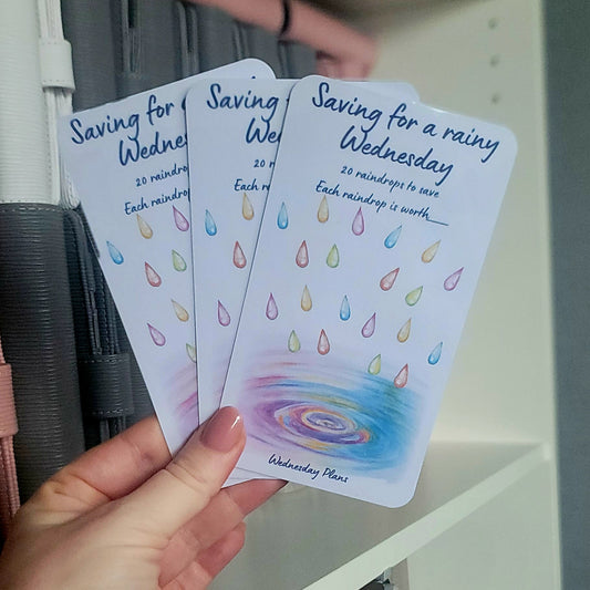 Saving for a rainy Wednesday Savings Challenge