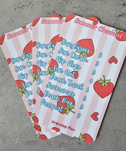 Summer Checklist Savings Tracker