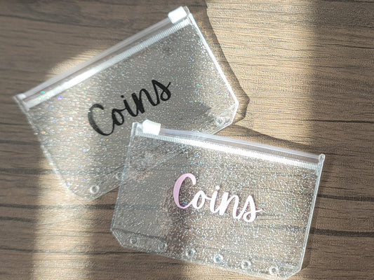A7 COINS Sparkle Zip Envelope