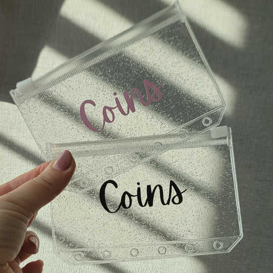 A7 COINS Sparkle Zip Envelope