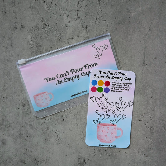 You Can't Pour From An Empty Cup -Savings game