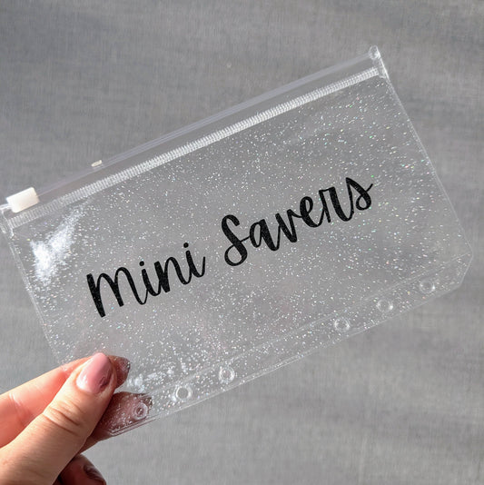 MINI SAVERS Sparkle Zip Envelope