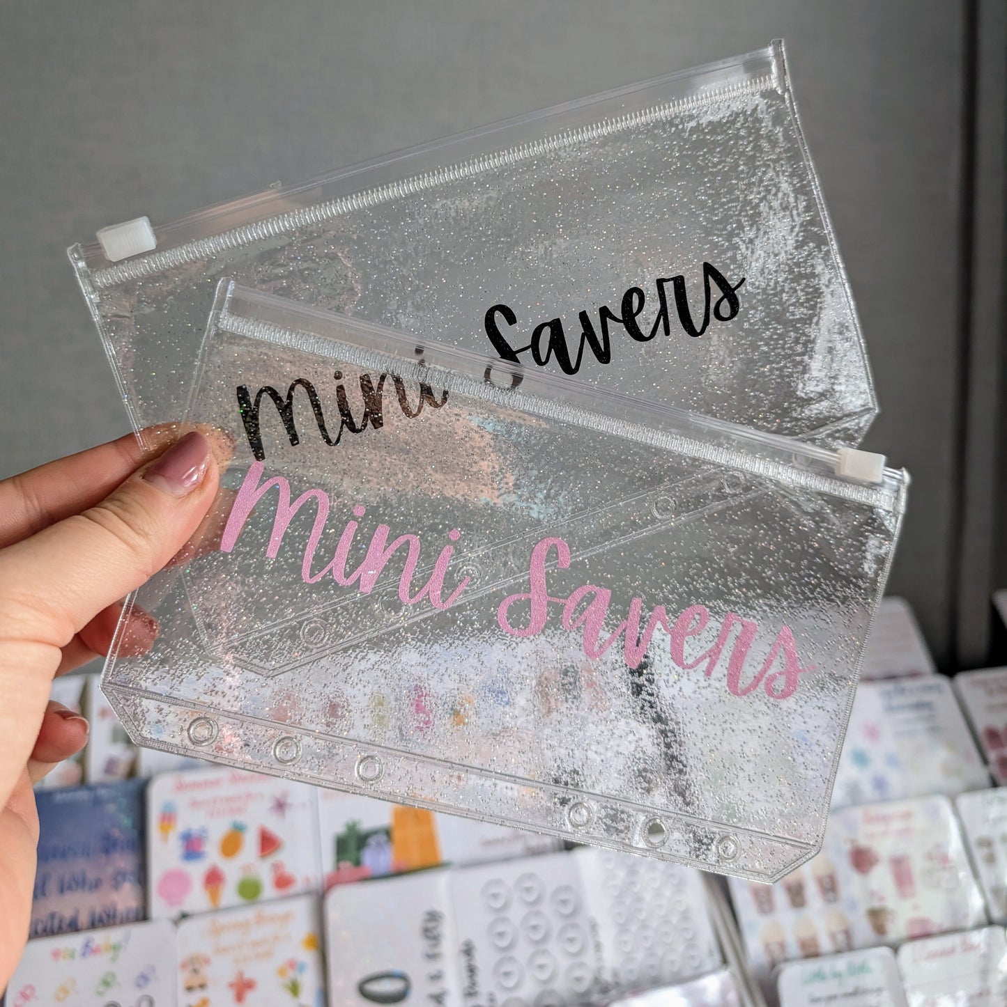 MINI SAVERS Sparkle Zip Envelope