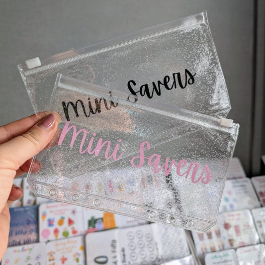 MINI SAVERS Sparkle Zip Envelope
