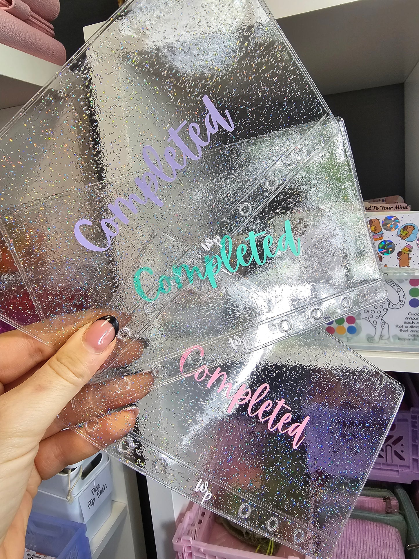 Completed Cash Envelope Clear Sparkle