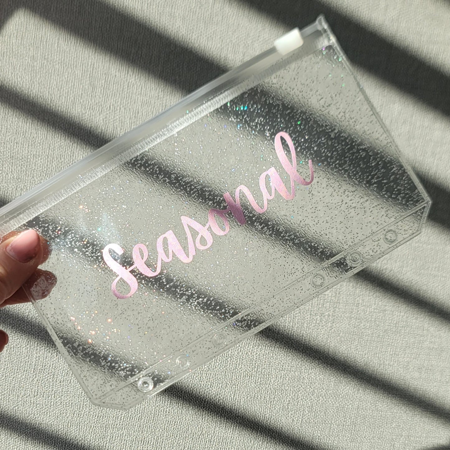 SEASONAL Sparkle A6 Zip Envelopes
