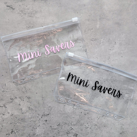 MINI SAVERS Clear Gloss Zip Envelope- A6