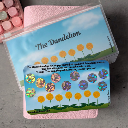 The Dandelion Scratch and save savings game